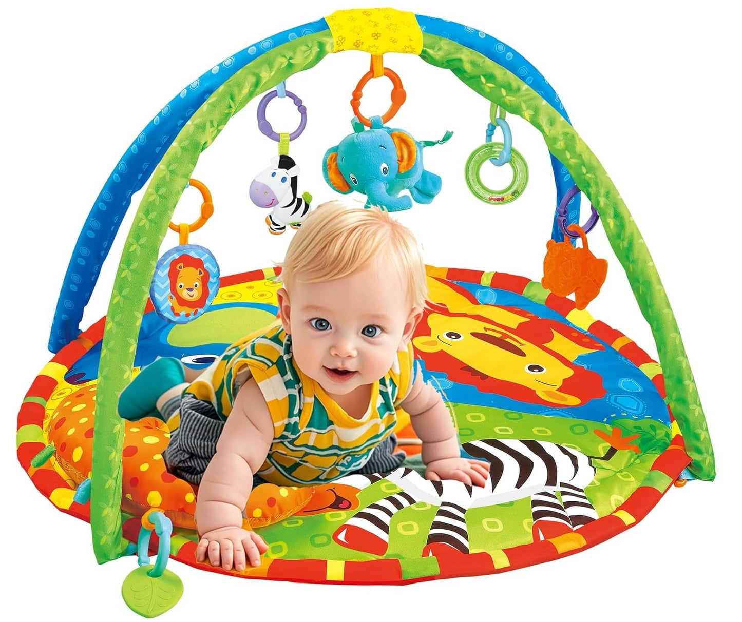 TNIRVAK Baby Gyms Play Mats Toddler Fold Acctivity Gyms Play Mat Colorful Baby Pad with Animal Toys, Giraffe