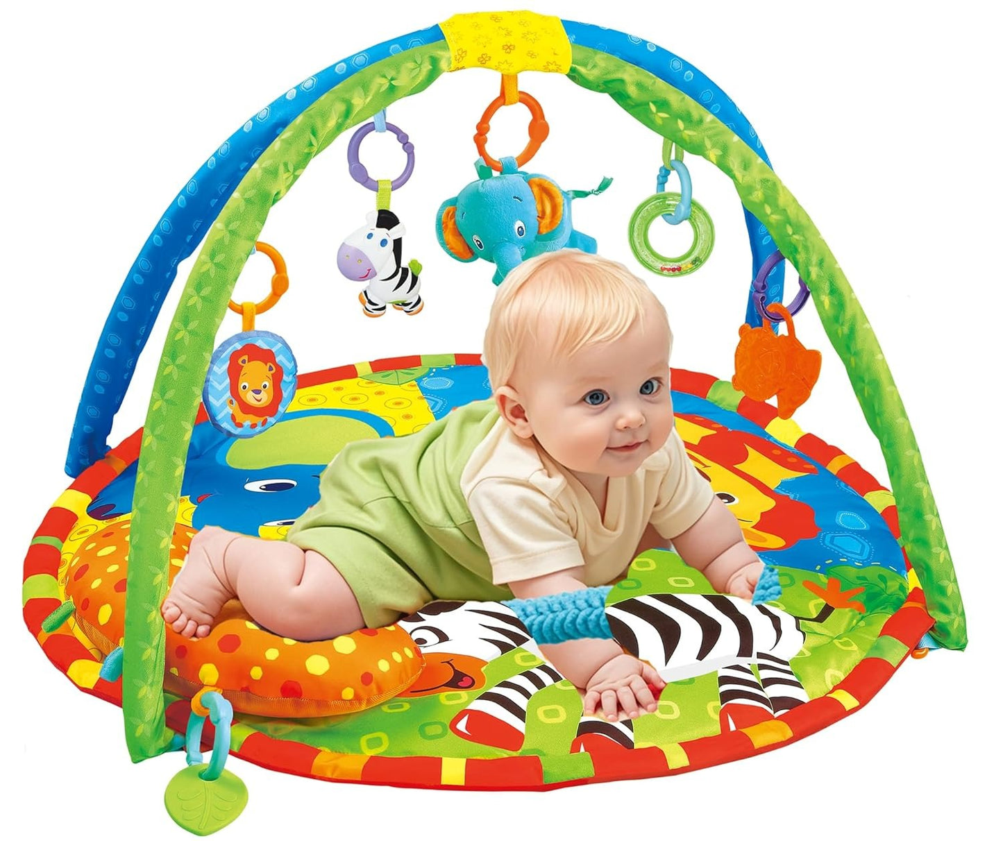 TNIRVAK Baby Gyms Play Mats Toddler Fold Acctivity Gyms Play Mat Colorful Baby Pad with Animal Toys, Giraffe