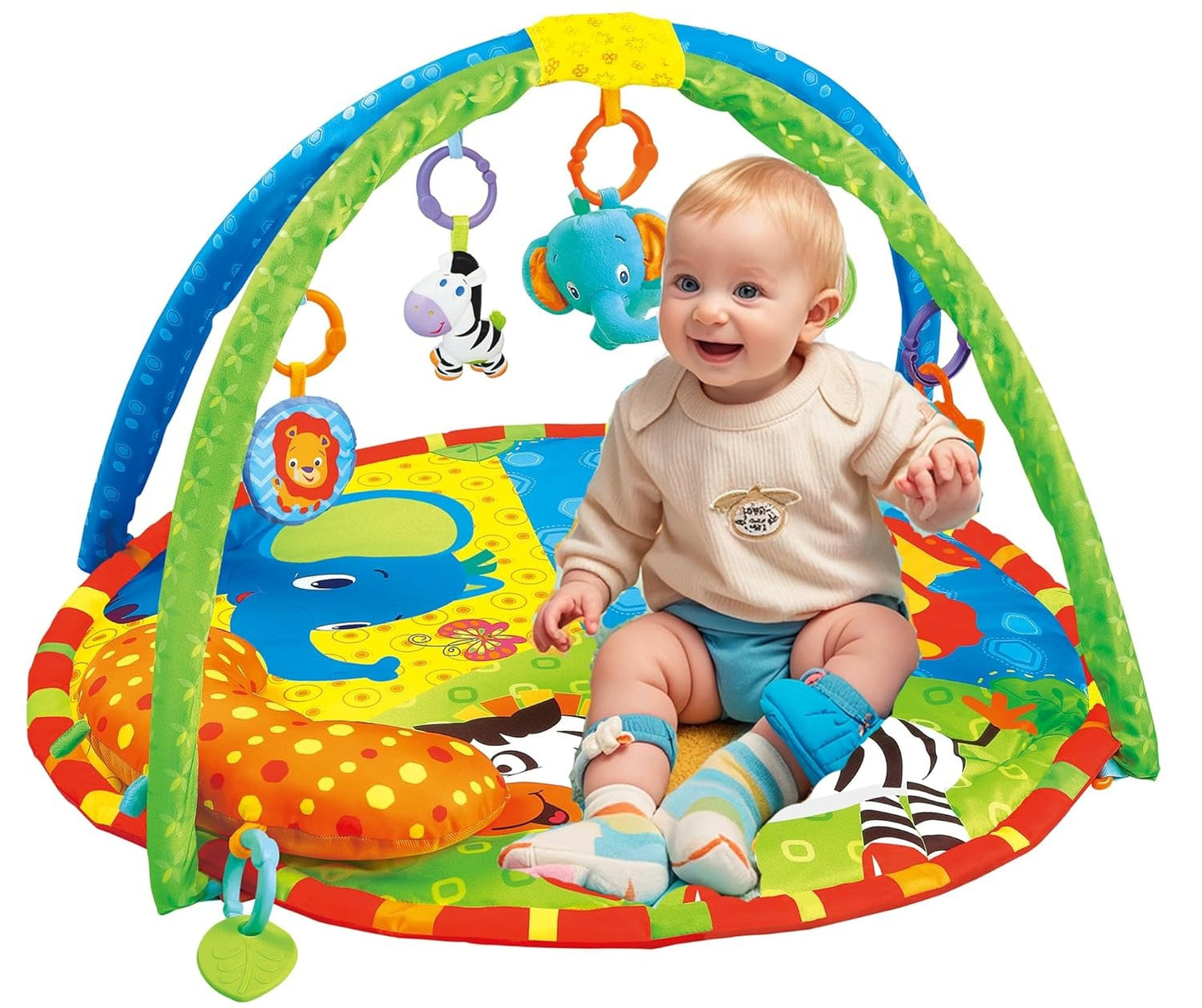 TNIRVAK Baby Gyms Play Mats Toddler Fold Acctivity Gyms Play Mat Colorful Baby Pad with Animal Toys, Giraffe
