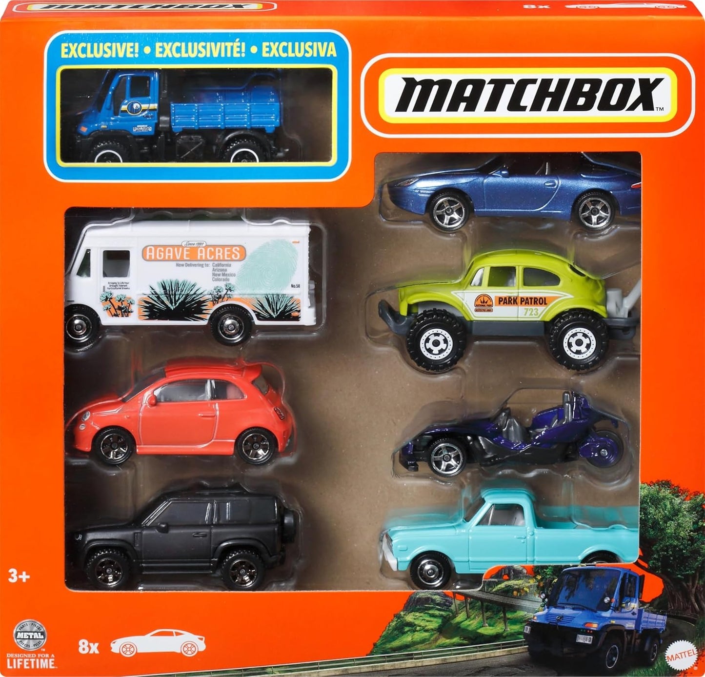 TNIRVAK Toy Cars or Trucks 20-Pack, Variety Set of 20 Die-Cast 1:64 Scale Cars, Buses, Fire, Construction or Police Vehicles (Styles May Vary)