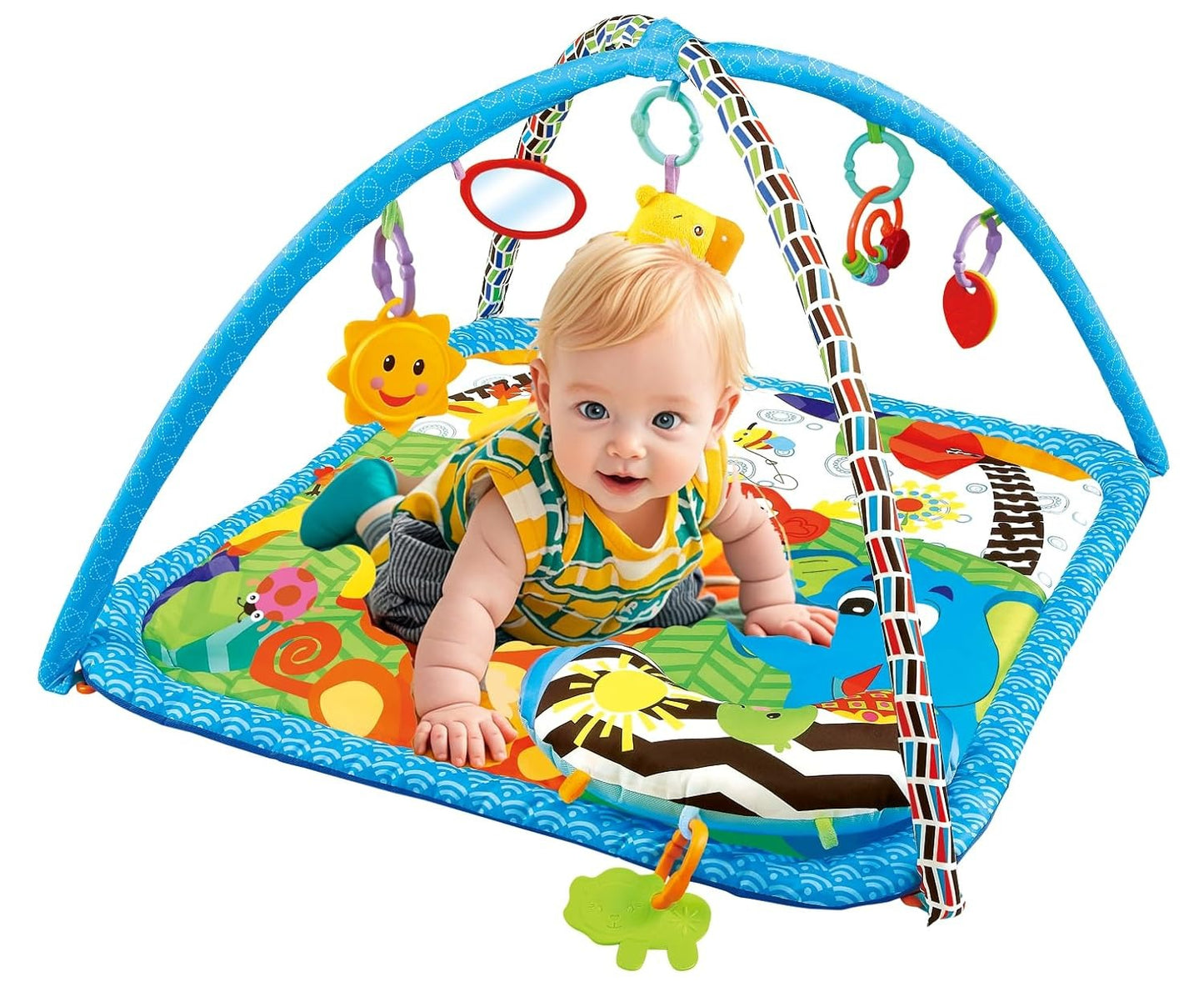 TNIRVAK Baby Gyms Play Mats Toddler Fold Acctivity Gyms Play Mat Colorful Baby Pad with Animal Toys, Giraffe