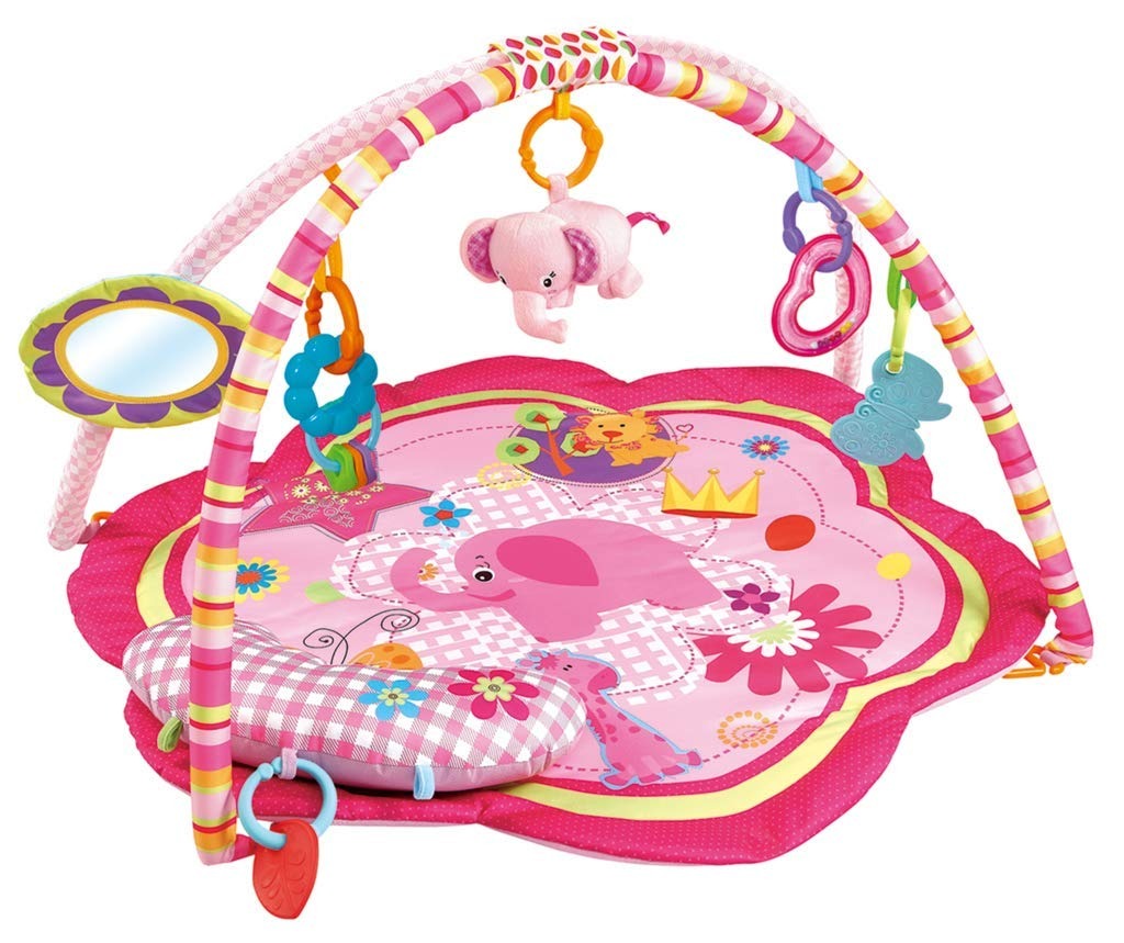 TNIRVAK Baby Gyms Play Mats Toddler Fold Acctivity Gyms Play Mat Colorful Baby Pad with Animal Toys, Giraffe
