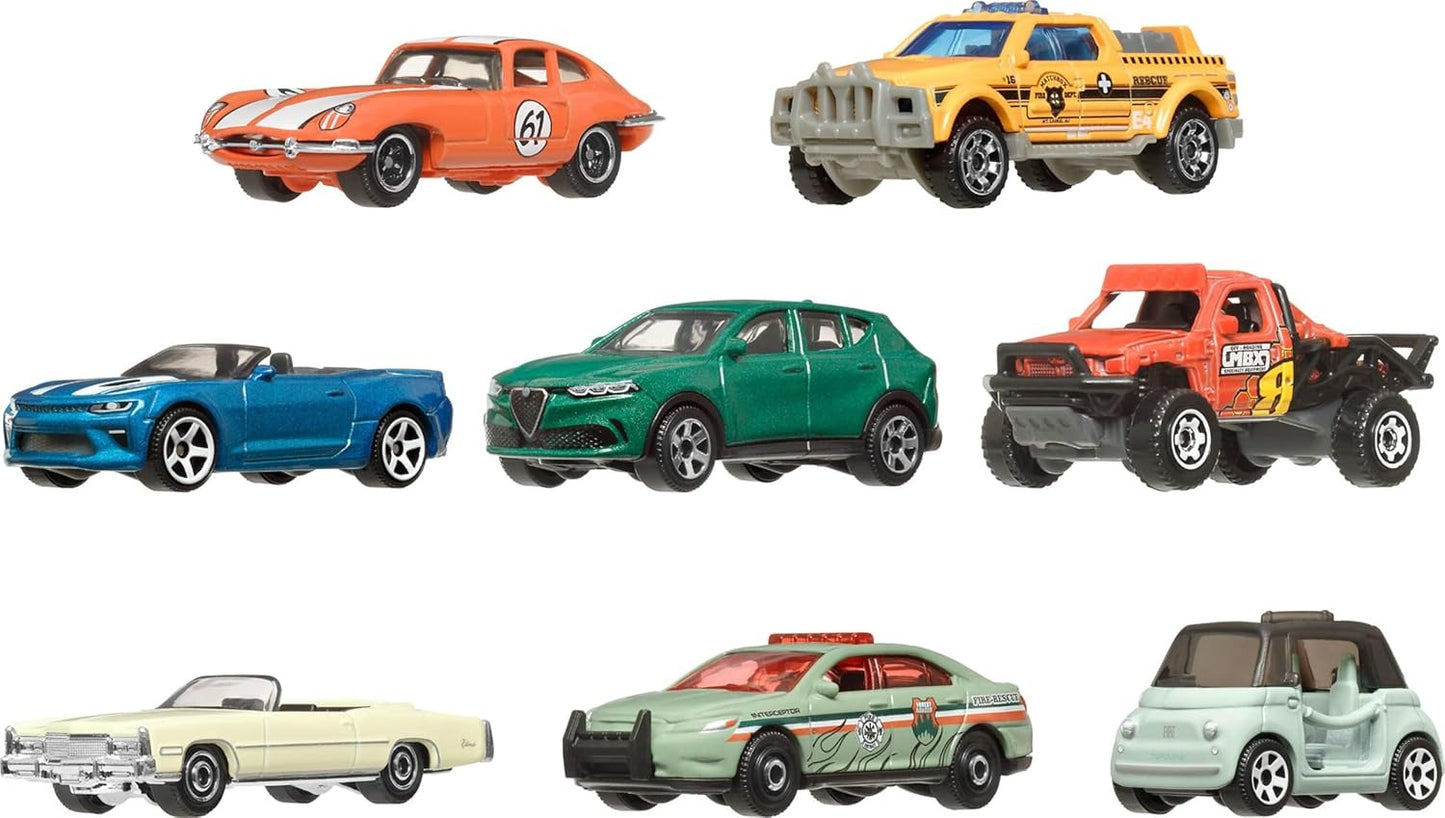 TNIRVAK Toy Cars or Trucks 20-Pack, Variety Set of 20 Die-Cast 1:64 Scale Cars, Buses, Fire, Construction or Police Vehicles (Styles May Vary)