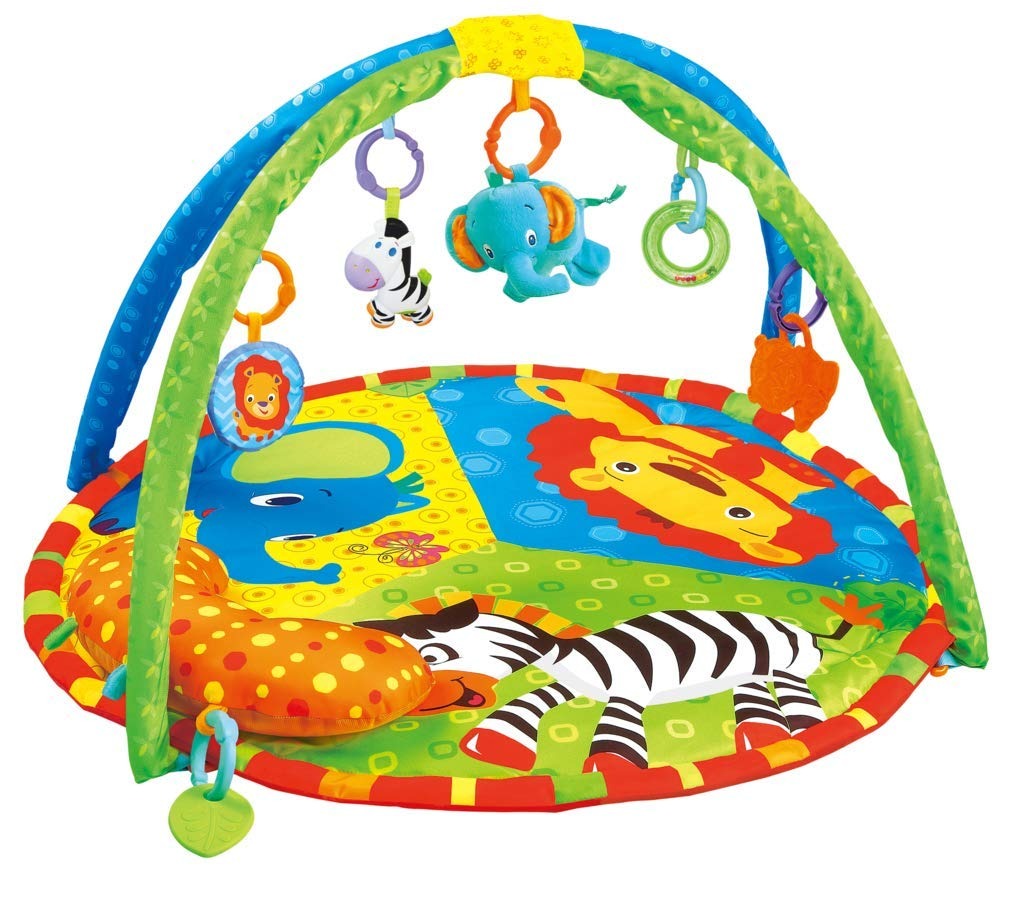 TNIRVAK Baby Gyms Play Mats Toddler Fold Acctivity Gyms Play Mat Colorful Baby Pad with Animal Toys, Giraffe