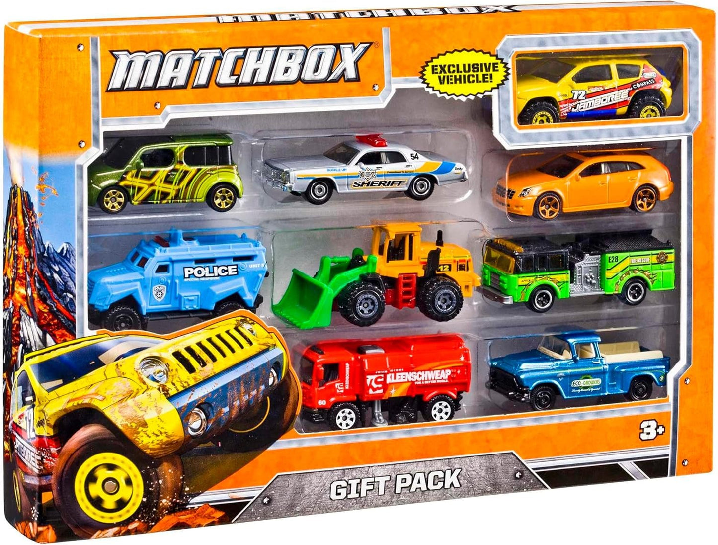 TNIRVAK Toy Cars or Trucks 20-Pack, Variety Set of 20 Die-Cast 1:64 Scale Cars, Buses, Fire, Construction or Police Vehicles (Styles May Vary)
