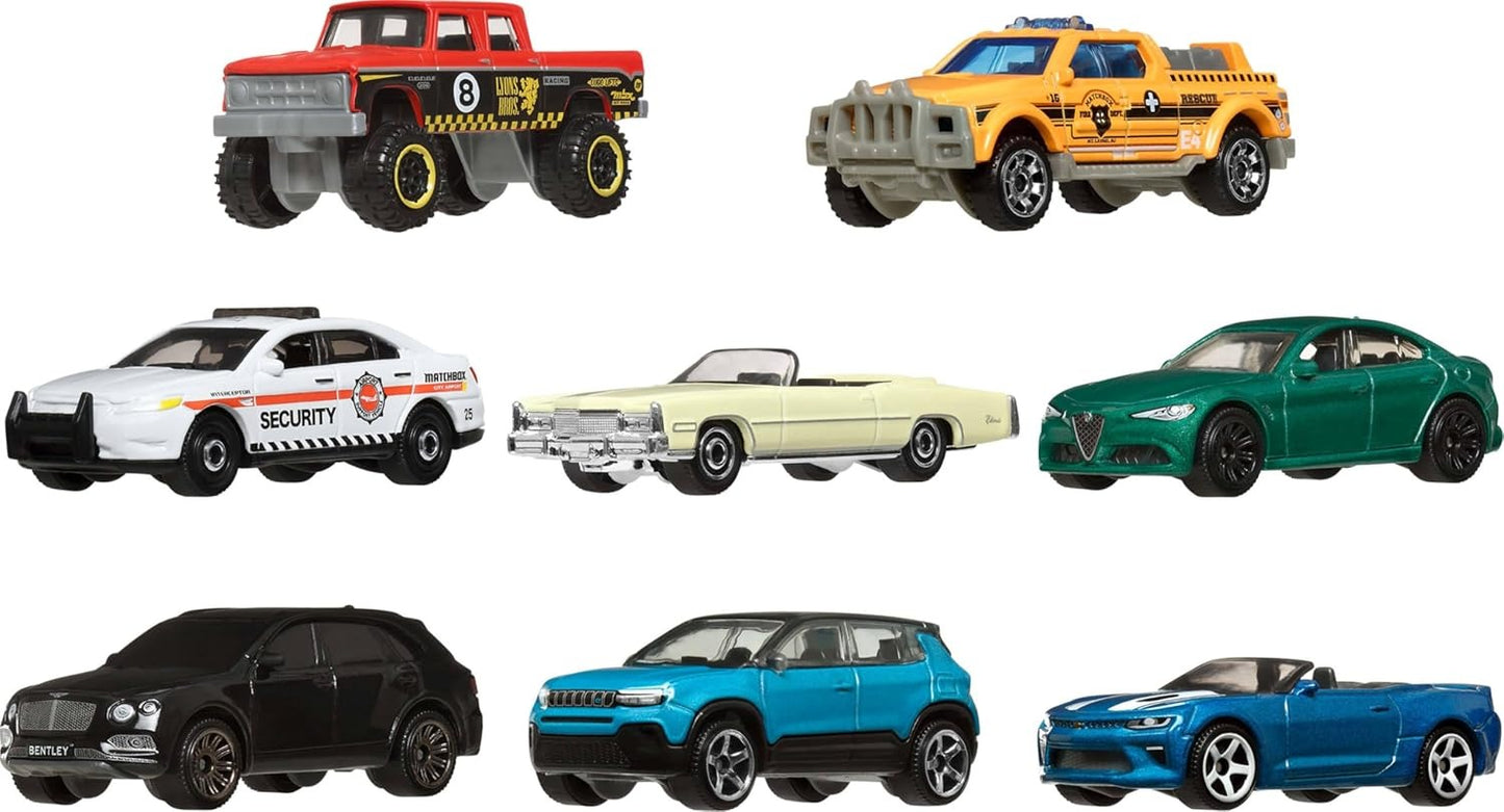 TNIRVAK Toy Cars or Trucks 20-Pack, Variety Set of 20 Die-Cast 1:64 Scale Cars, Buses, Fire, Construction or Police Vehicles (Styles May Vary)