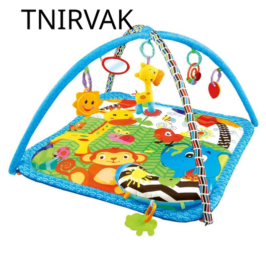 TNIRVAK Baby Gyms Play Mats Toddler Fold Acctivity Gyms Play Mat Colorful Baby Pad with Animal Toys, Giraffe